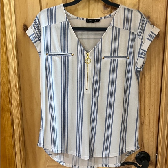 Fifty Street Striped Blouse M EUC - Picture 1 of 7